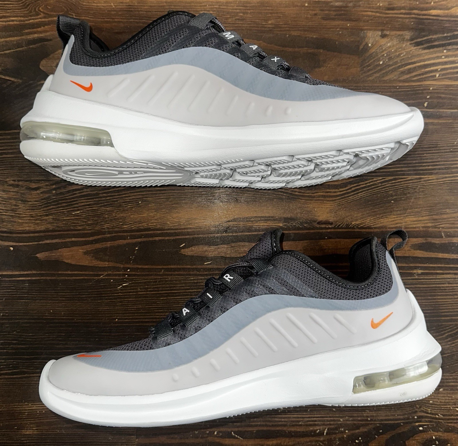 Nike Air Max Axis ‘Thunder Grey Orange’ Size 6.5 Men / 8 Wmns (AA2146-013)