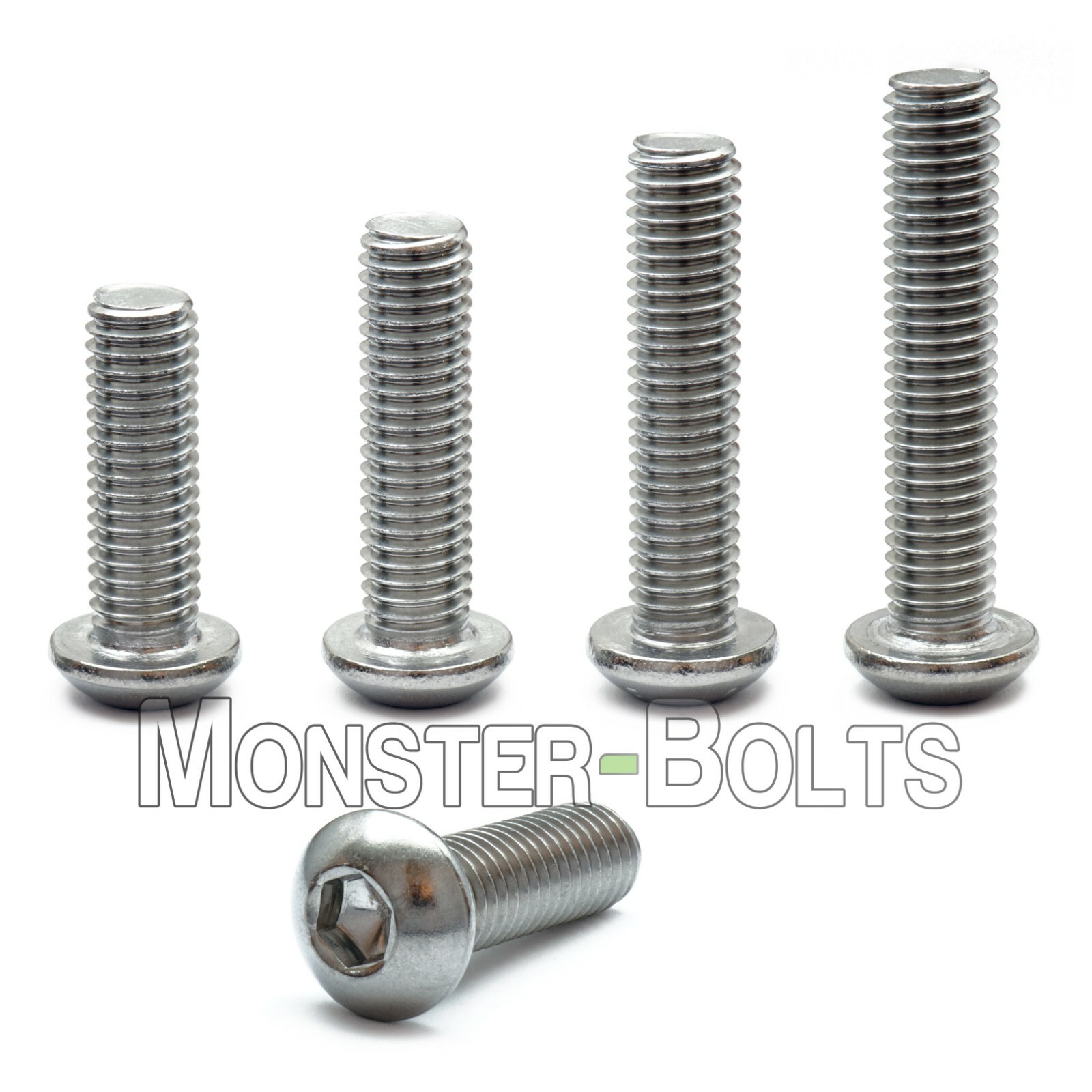 M3 Stainless Steel Button Head Socket Cap Screws A2, Metric ISO 7380 0.50 Coarse