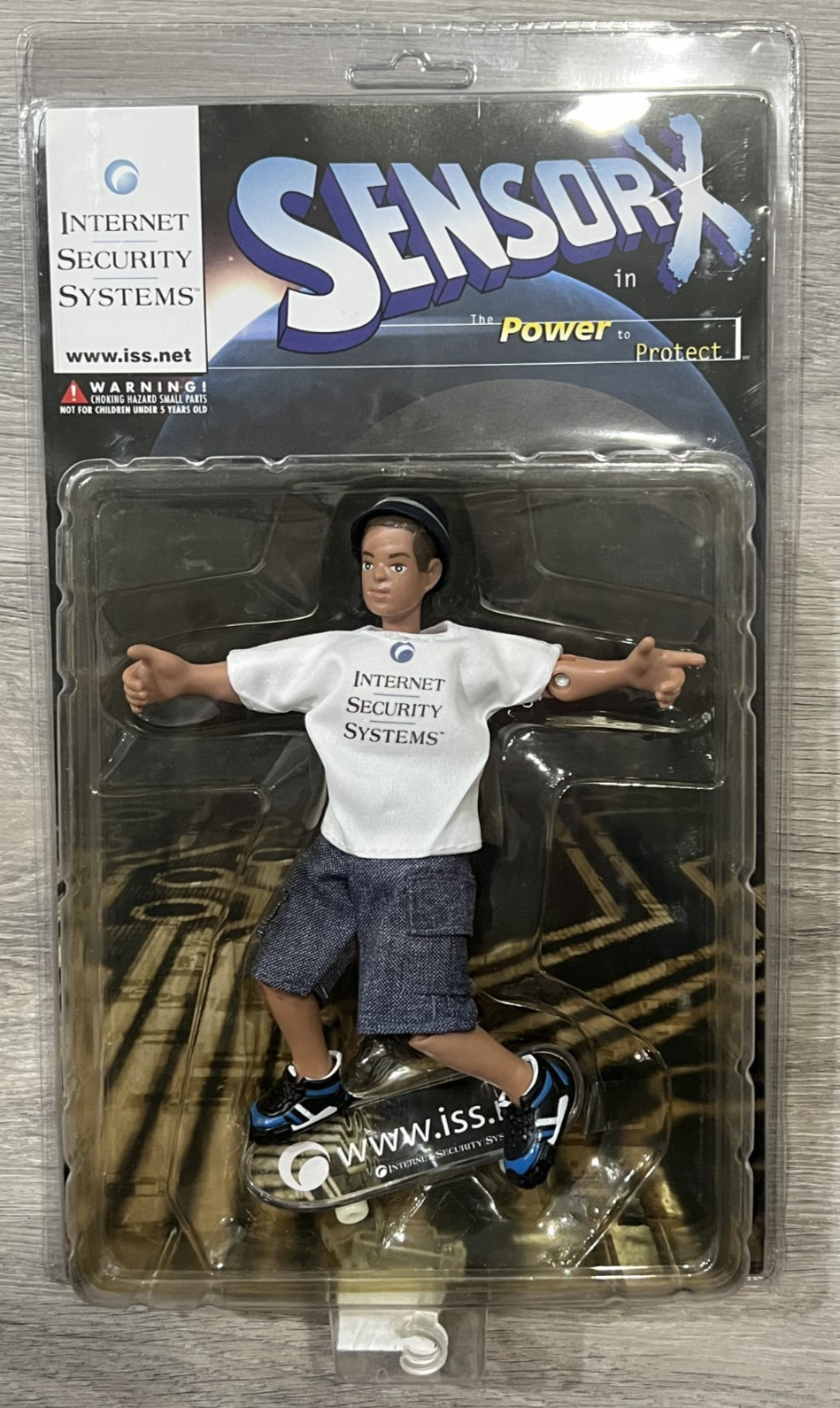 Internet Security Systems Acquired by IBM Promo Action Figure SensorX Blue Jeans