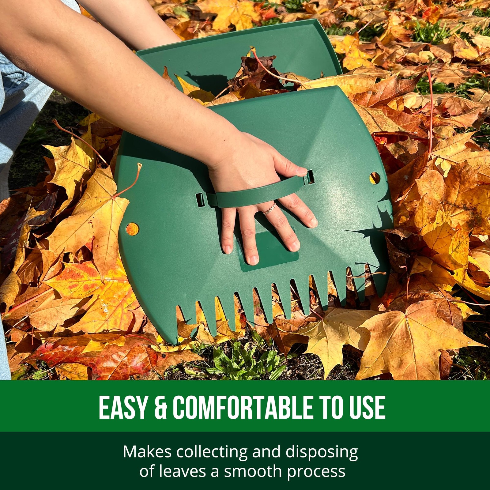 Large Leaf Scoops and Rakes for Efficient Yard Work and Garden Cleanup