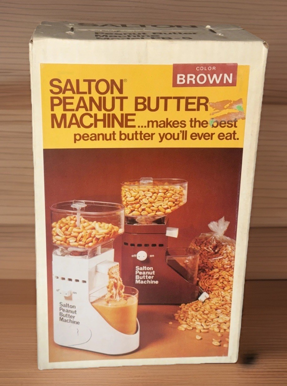 Vintage Salton Peanut Butter Maker Machine PB-5 Brown New Factory Sealed Box