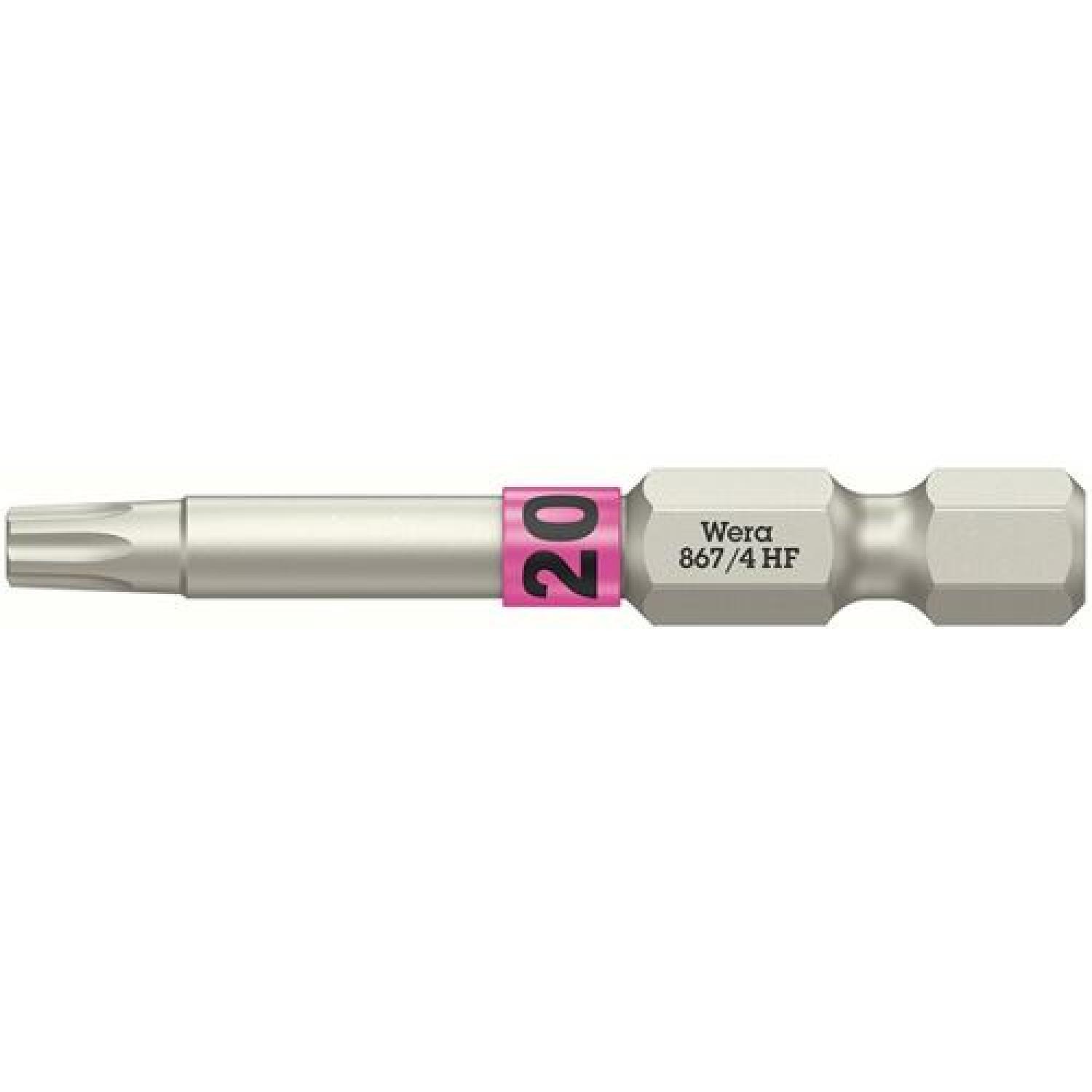 Wera 05060508001 867/4 TORX HF Bits With Holding Function TX20 X 50 mm
