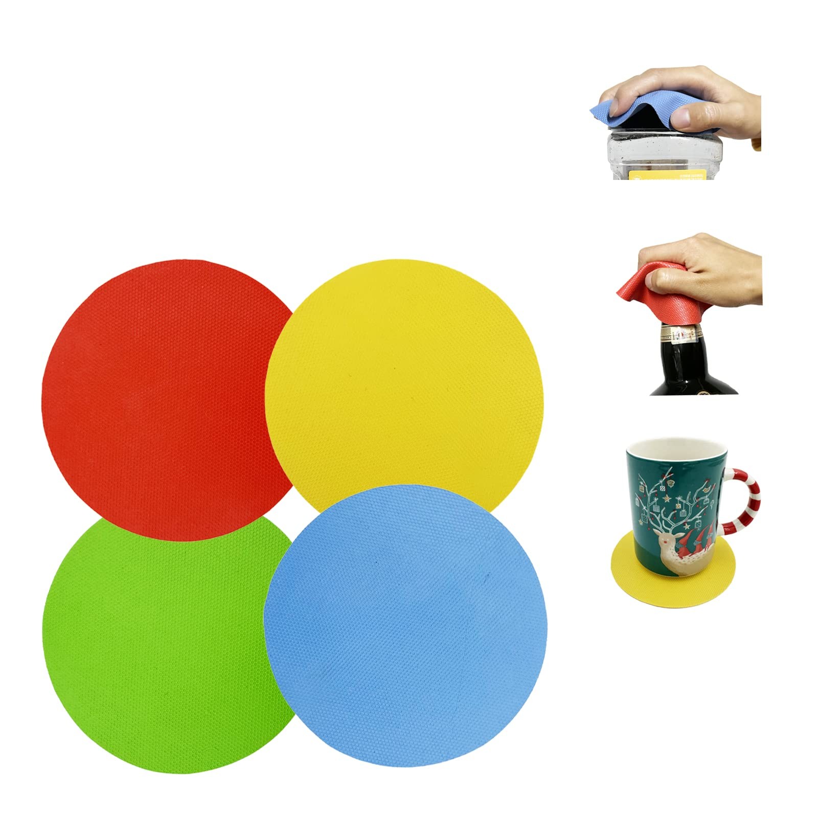 Jar Opener Kit, 5 in 1 Multi Function Can Opener, 4 in 1 Bottle Opener with N...