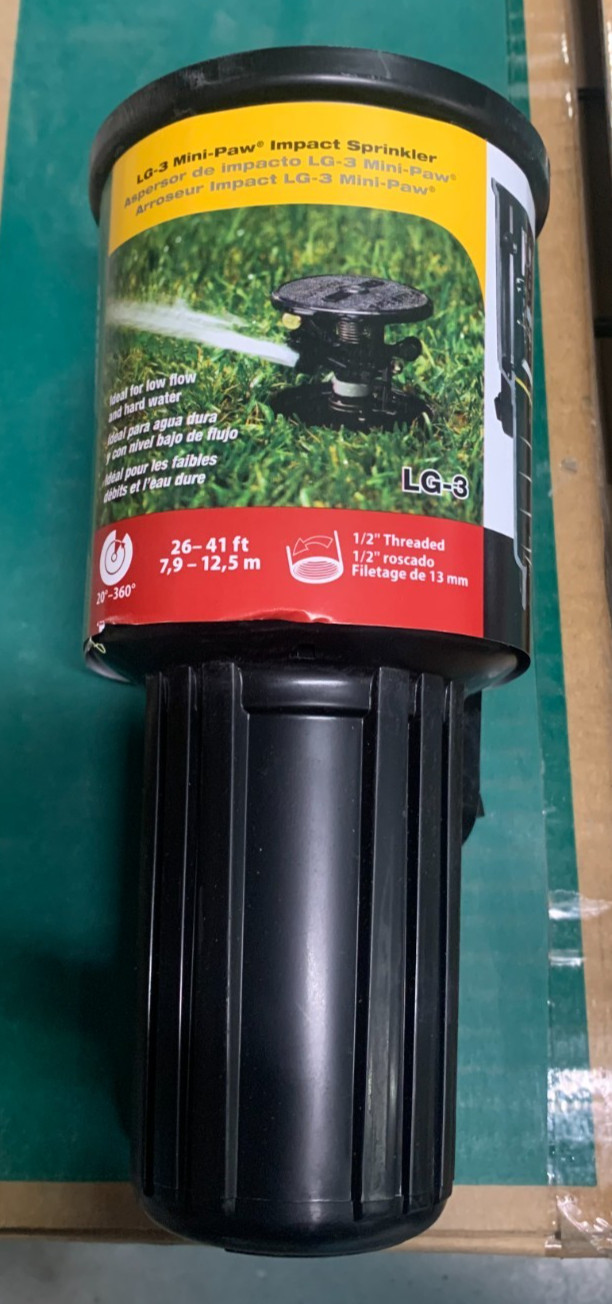 Rain Bird LG-3 Mini-Paw 3"  Pop-Up Canned Impact Sprinkler    New In Box