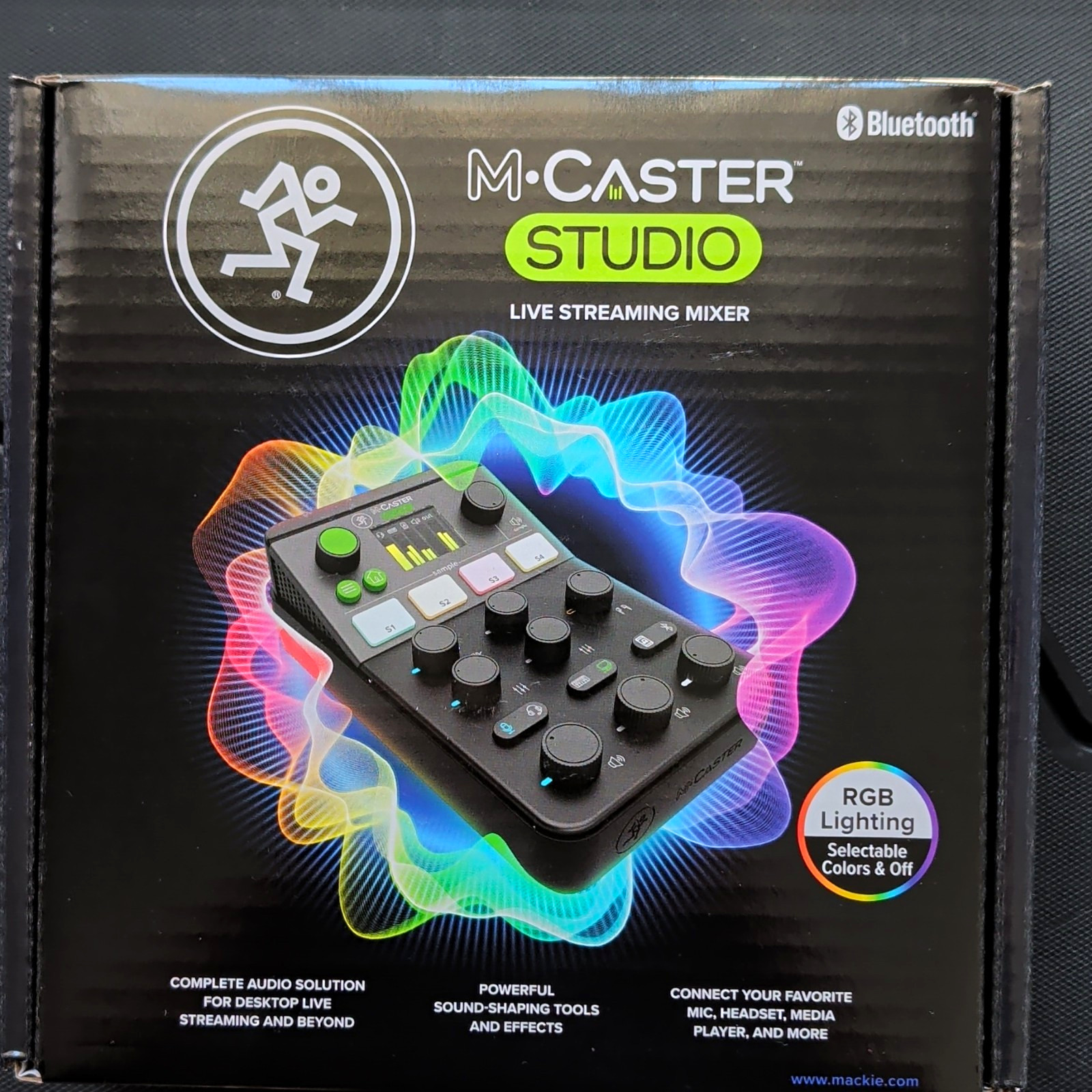 Mackie M-Caster Studio Live Streaming Mixer with Bluetooth RGB Lighting