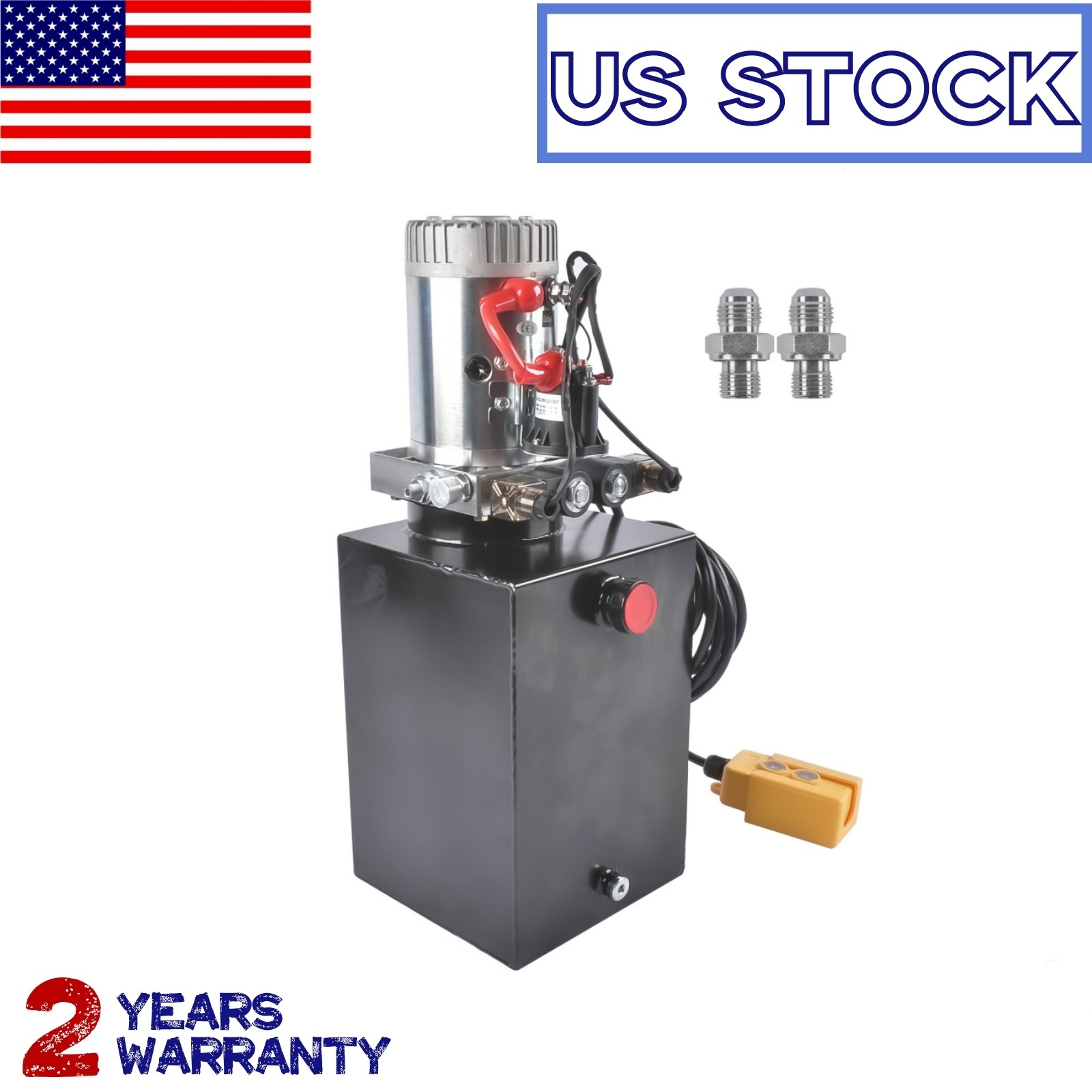 12 Quart Hydraulic Pump Double Acting Dump Trailer Control Kit 12VDC Reservoir