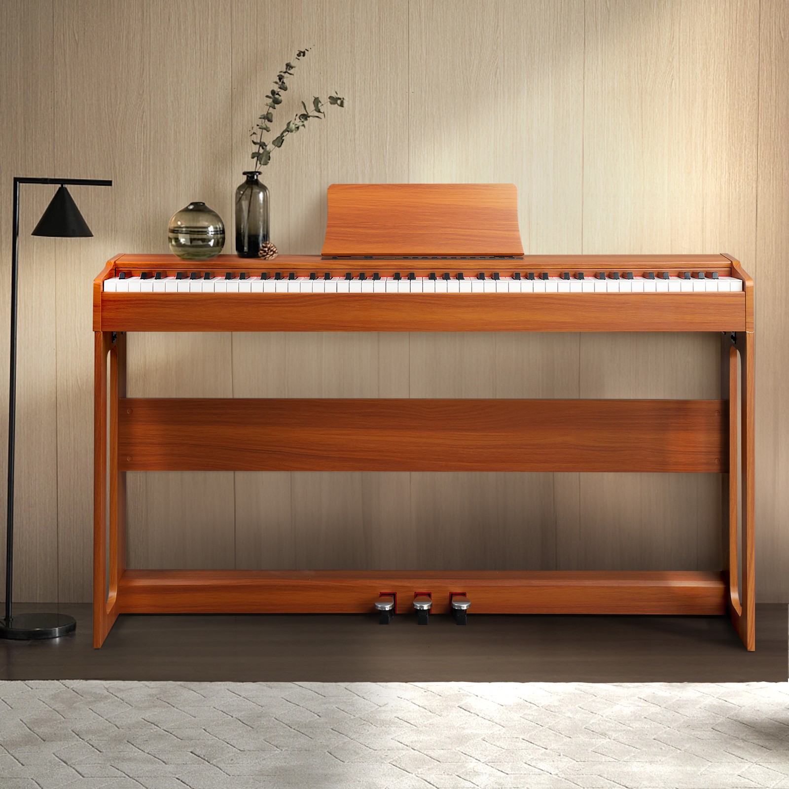 Glarry 88 Keys Digital Piano Full Weighted Keyboards,3 Pedals,Cover,Headphone