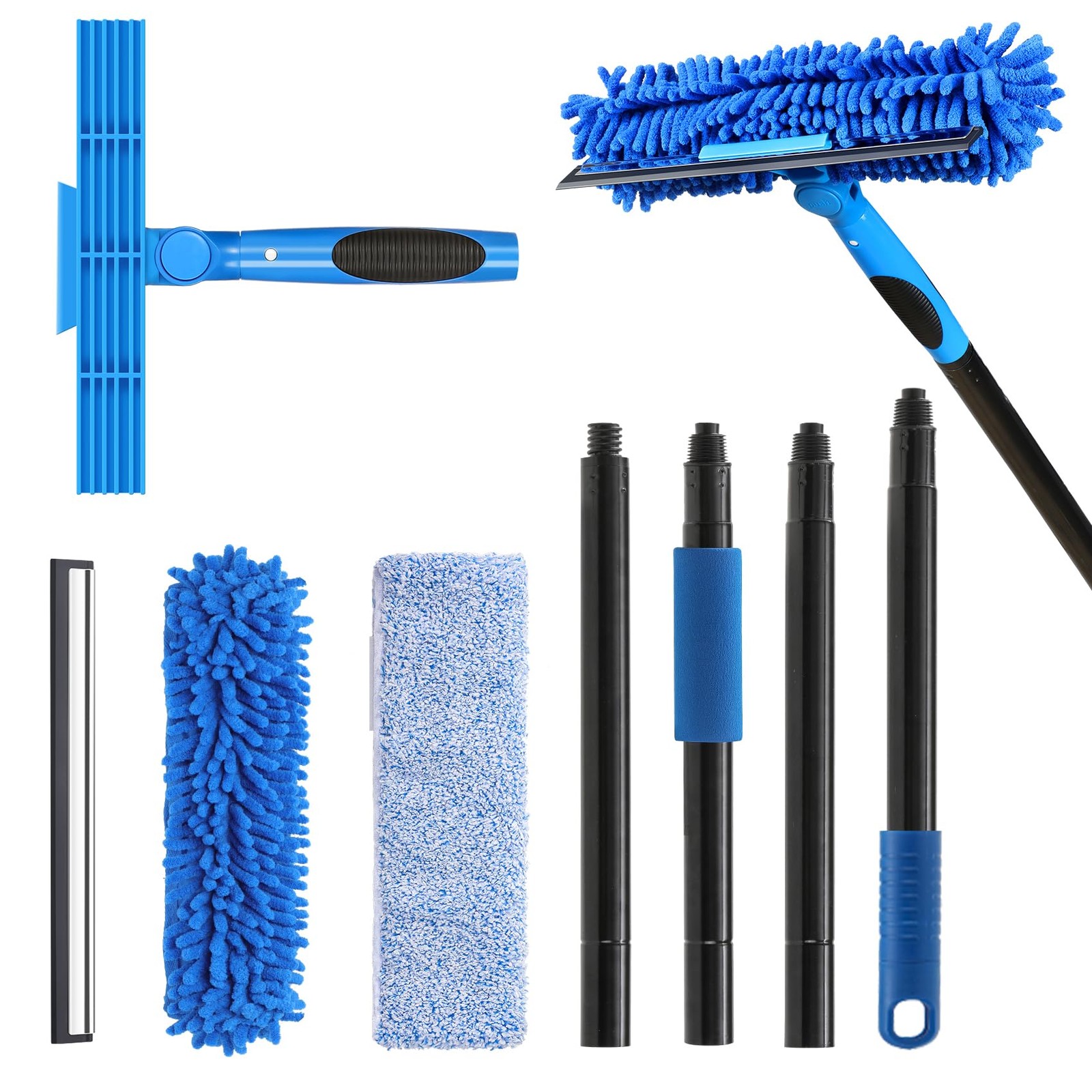 VITEVER Professional 69'' Window Squeegee Cleaner Tool with 69 inches, Blue