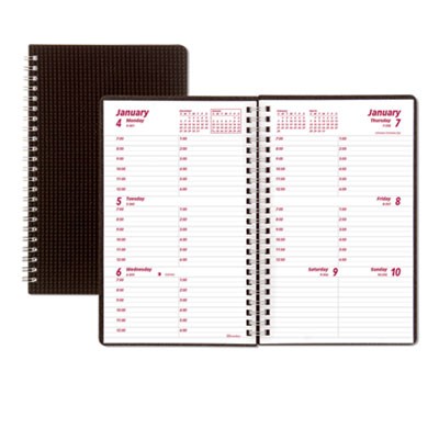 Rediform CB75VBLK_40_5 Weekly Planner 8x5 Black Cover 2026