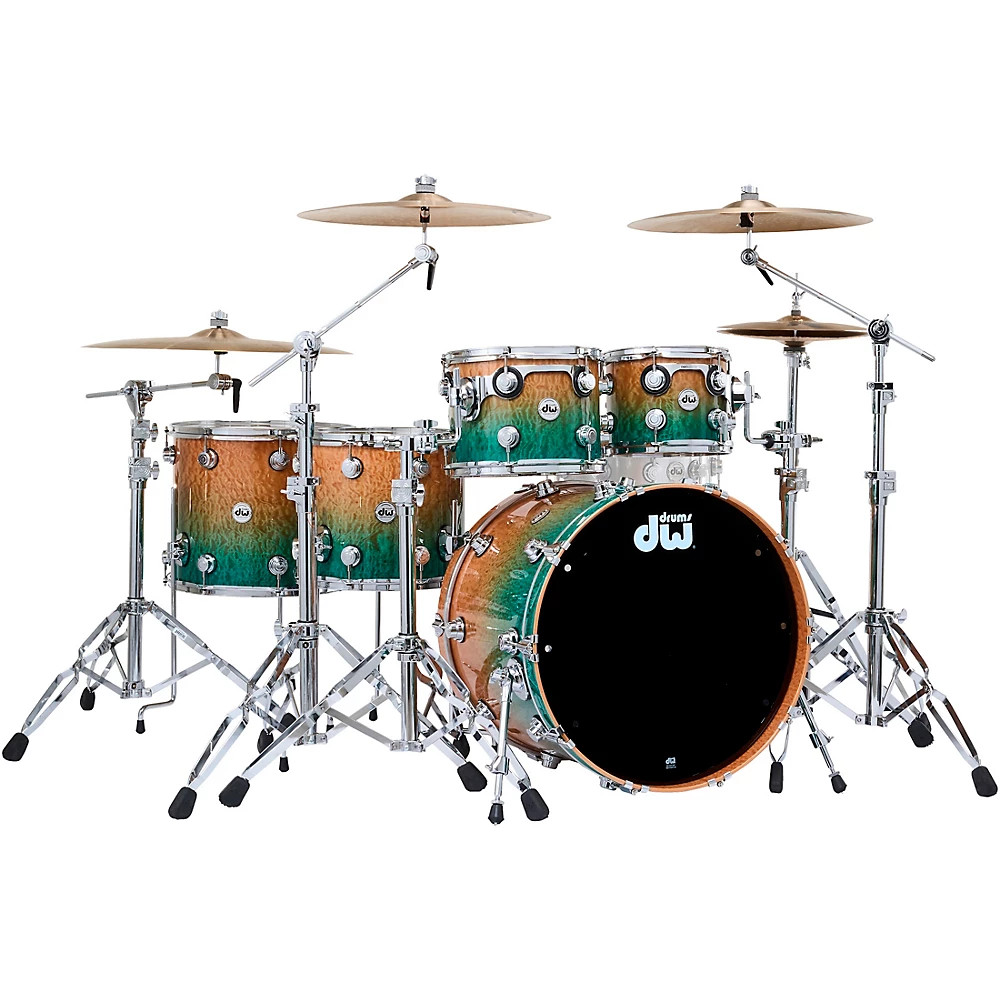 DW SSC Collectors 5-Piece Exotic Shell Pack Natural to Regal Blue Fade/Moabi