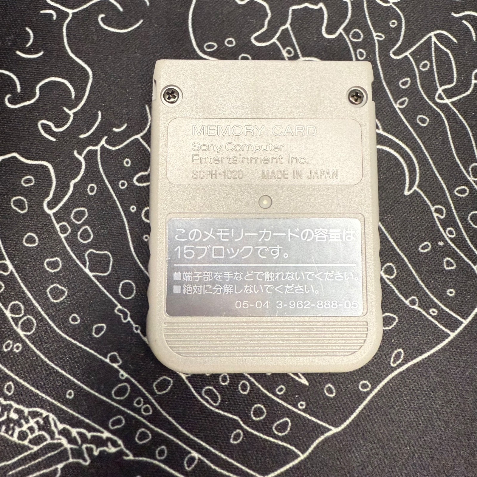 Sony PS1 Original OEM Memory Card SCPH-1020 – Gray (Tested & Working)