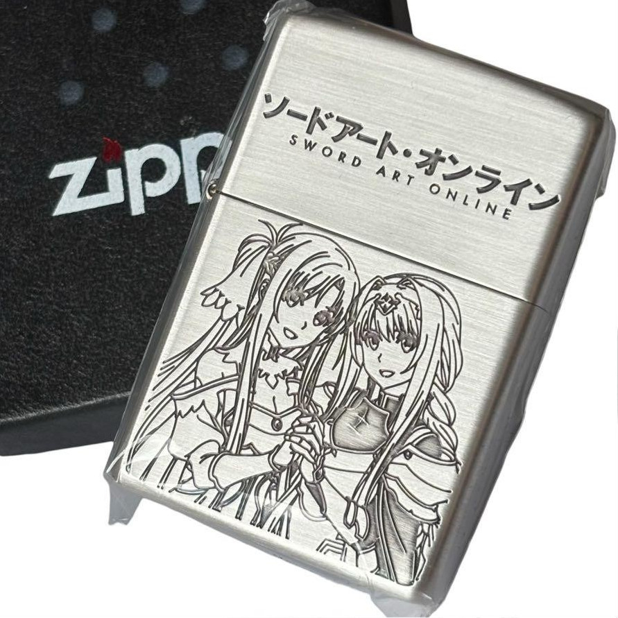 Zippo Sword Art Online Asuna Alice SAO Silver Anime Regular Lighter