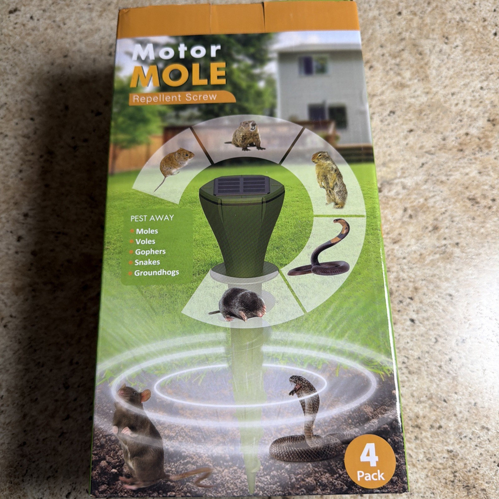 mole repellent ultrasonic solar 4 Stakes With Three Working Modes