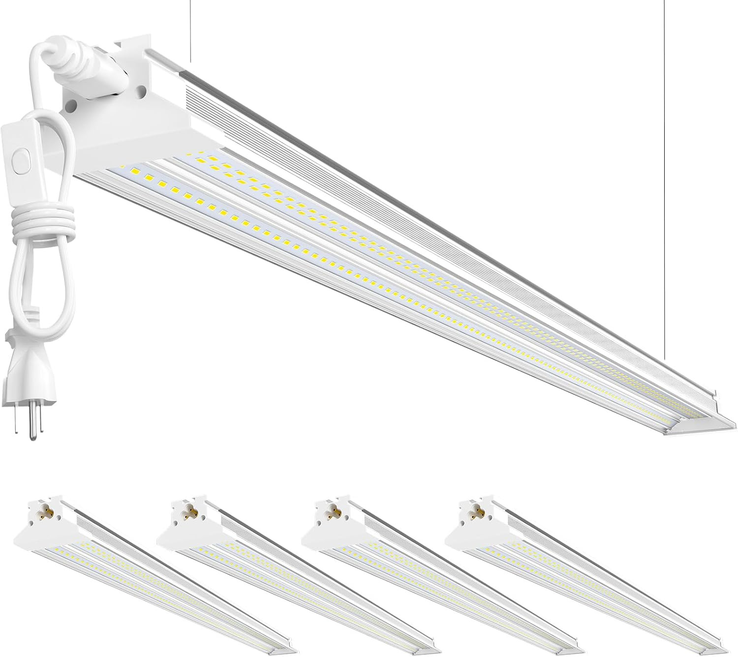 Upgrade Super Bright Hanging | Surface Mount 4' 10000LM 5000K 60W Linkable 4FT L