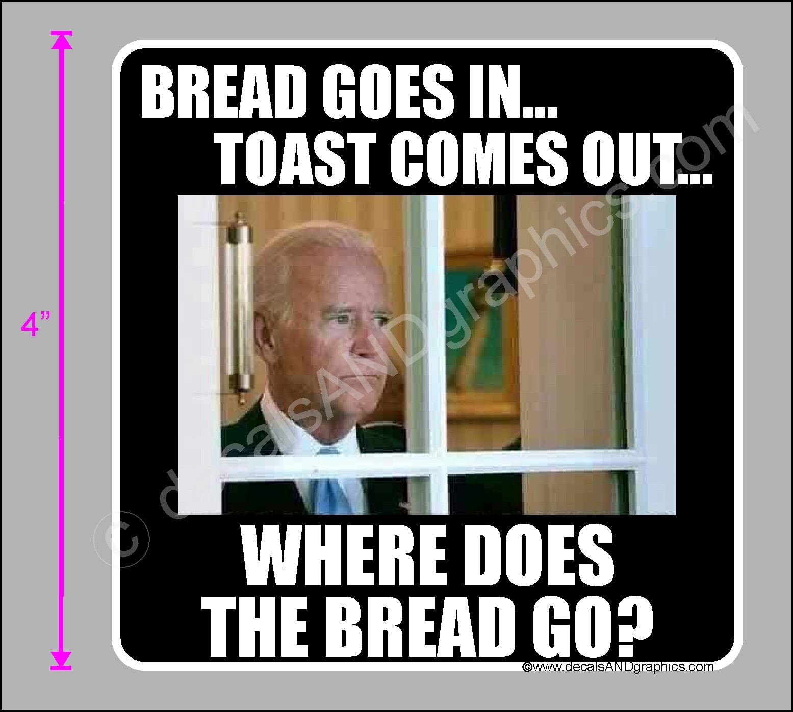 TRUMP 2020 STICKER JOES BREAD ANTI LIBERAL SNOWFLAKES MAGA DEPLORABLE
