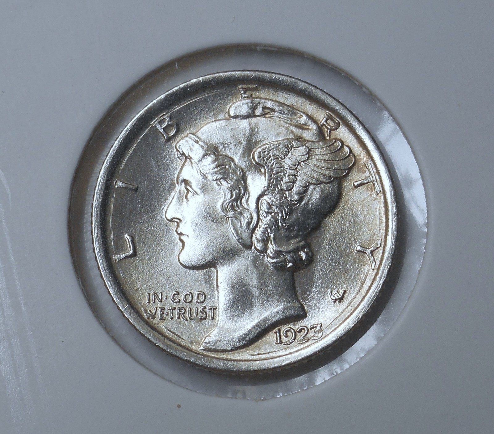 1923. Mercury Dime . Choice/Gem BU . Full Bands