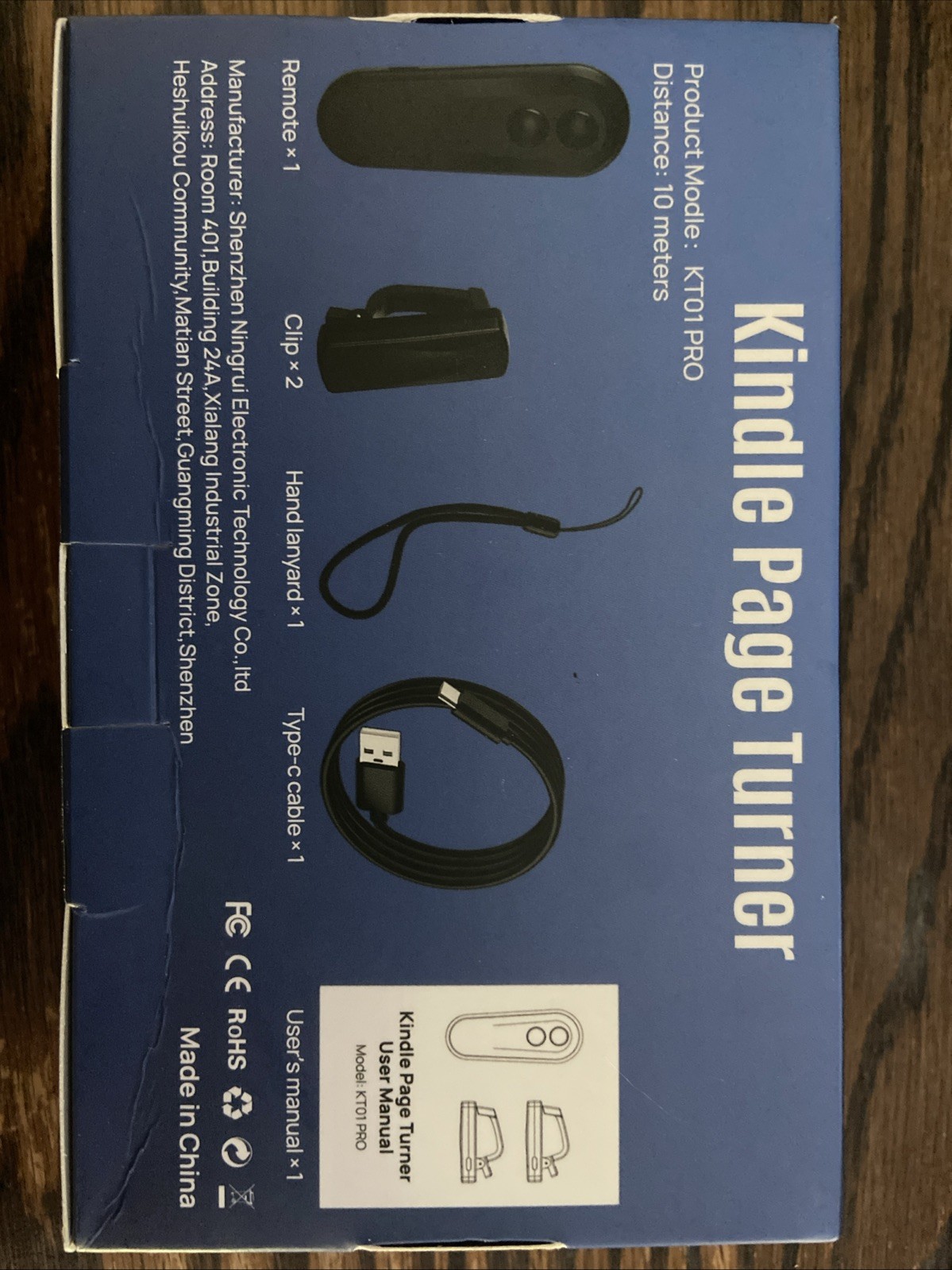 Kindle Page Turner Remote Control - KT01 PRO Hands-Free Reading Accessory - New