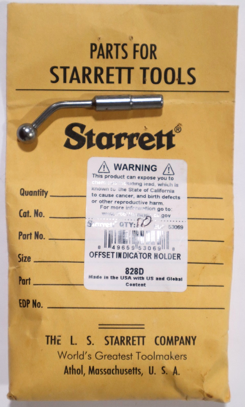 STARRETT, 828D, OFFSET INDICATOR HOLDER ONLY A138