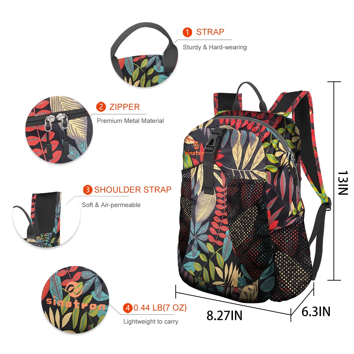 22L Lightweight Packable Hiking Backpack Small Day Pack Travel Camping