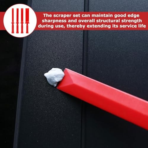 Set of 4 Plastic Chisel Scrapers - Auto Paint Remover Tool Kit