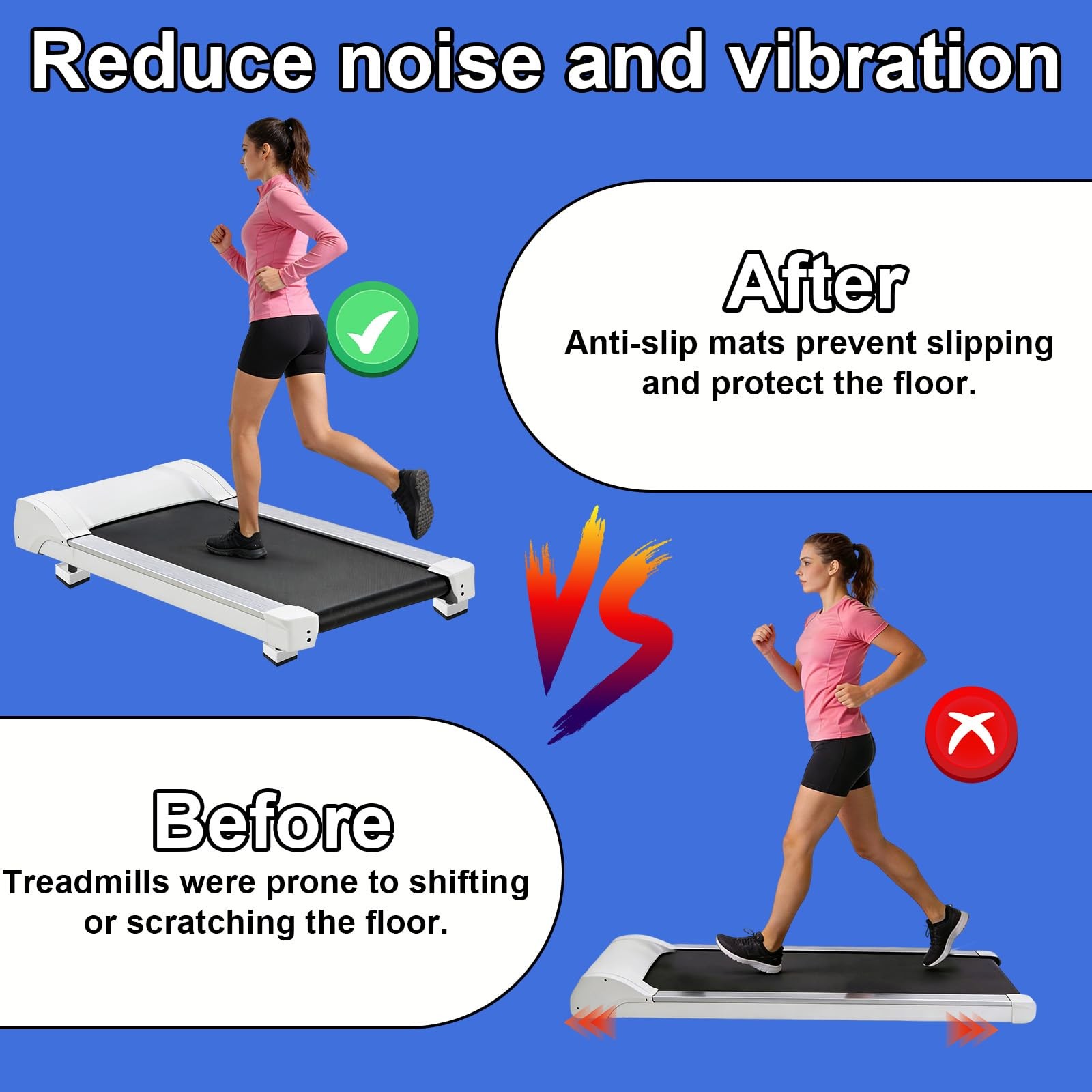 Heavy Duty Treadmill Incline Riser Blocks Stackable NonSlip Adjustable Ramp