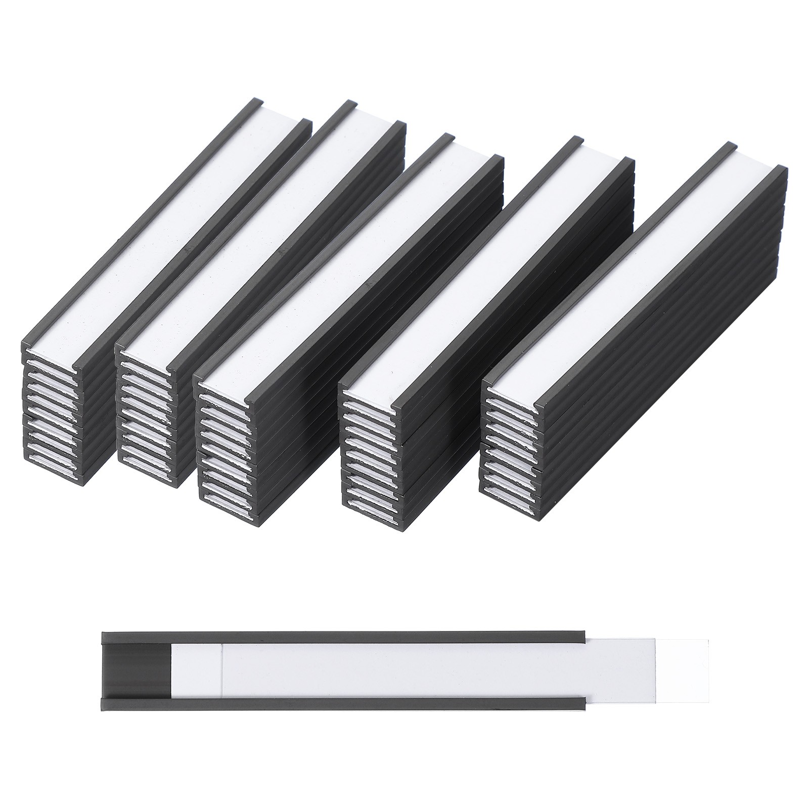 50Pcs 3"x0.5" Magnetic Label Holders Rubber Magnetic Data Card Holders