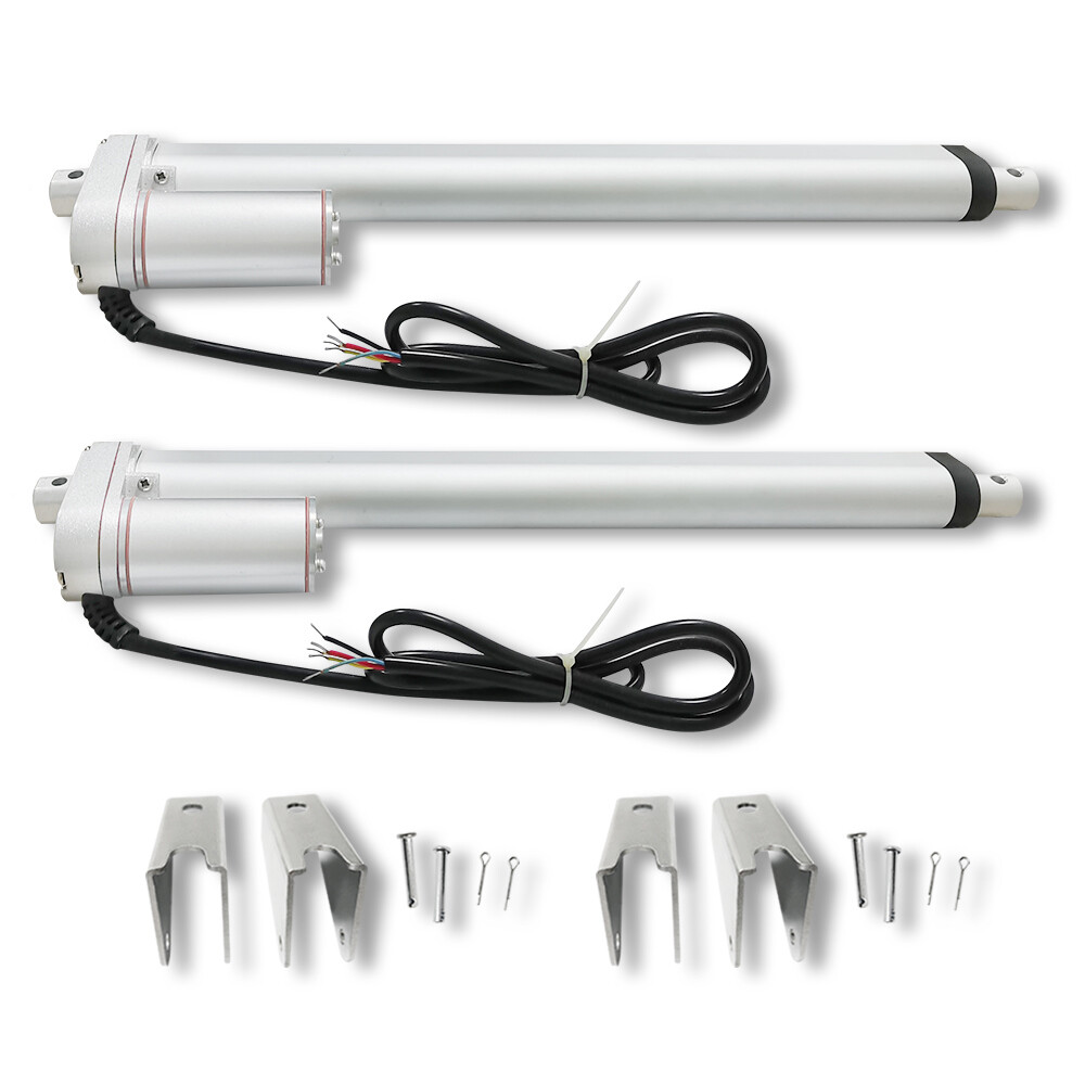 2 sets Linear Actuator 12" 225LBS Max Lift Heavy-Duty Stroke 12-Volt DC &Bracket