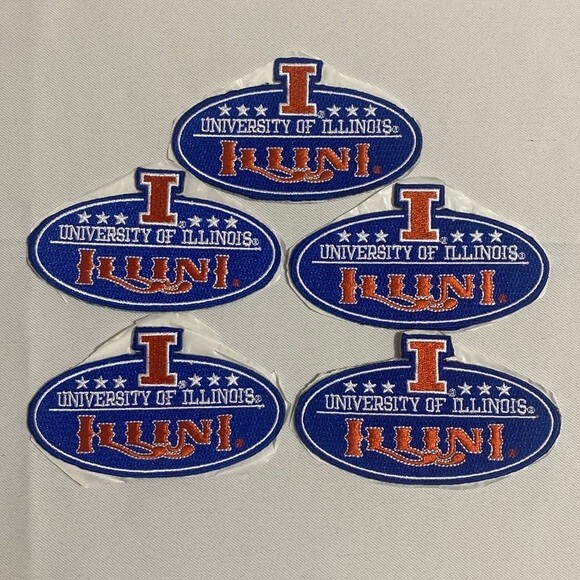 NWOT Lot of 5-UIUC University of Illinois Urbana-Champaign Embroidered Patches