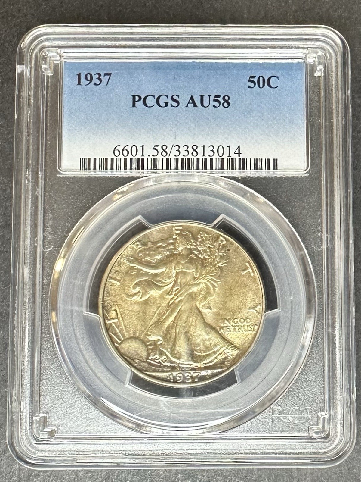 1937 Walking Liberty Half Dollar PCGS AU-58, Buy 3 Items, Get $5 Off!