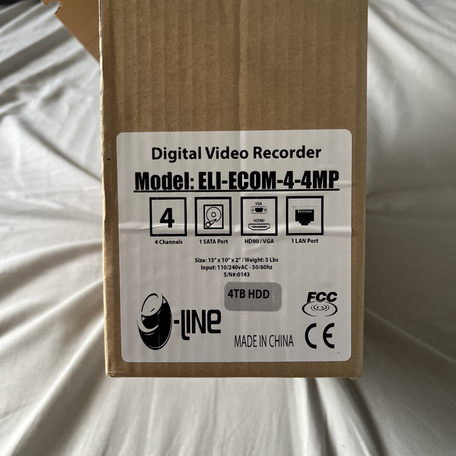 E-line ELI-ECOM-4-4MP 4k HD DVR Digital Recorder