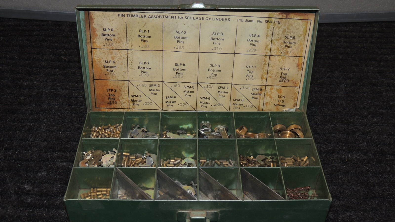 Pin Assortment for Schlage Standard .115" Diameter Locksmith