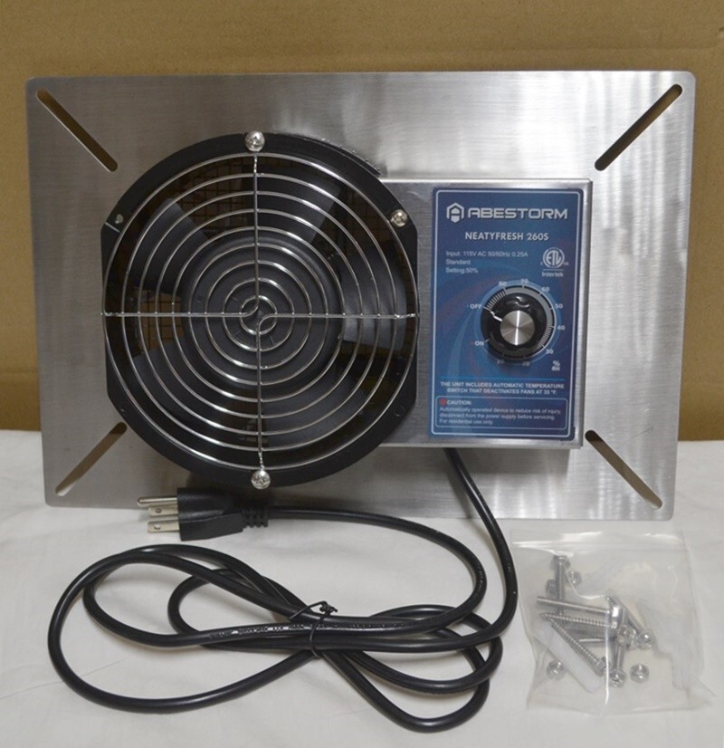 ABESTORM Ventilation Fan, NeatyFresh 260S, 260CFM, 115VAC
