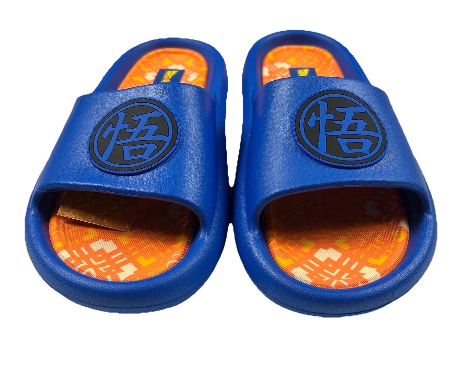 Dragon Ball Z Slides Men's Size 7 Royal Blue Ground Up GOKU Slippers Flip-Flop