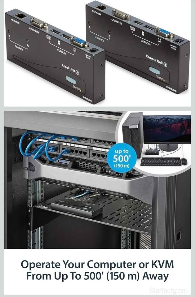 StarTech.com 500ft (150m) VGA KVM Extender - PS/2 & USB Host - KVM Console Ov...