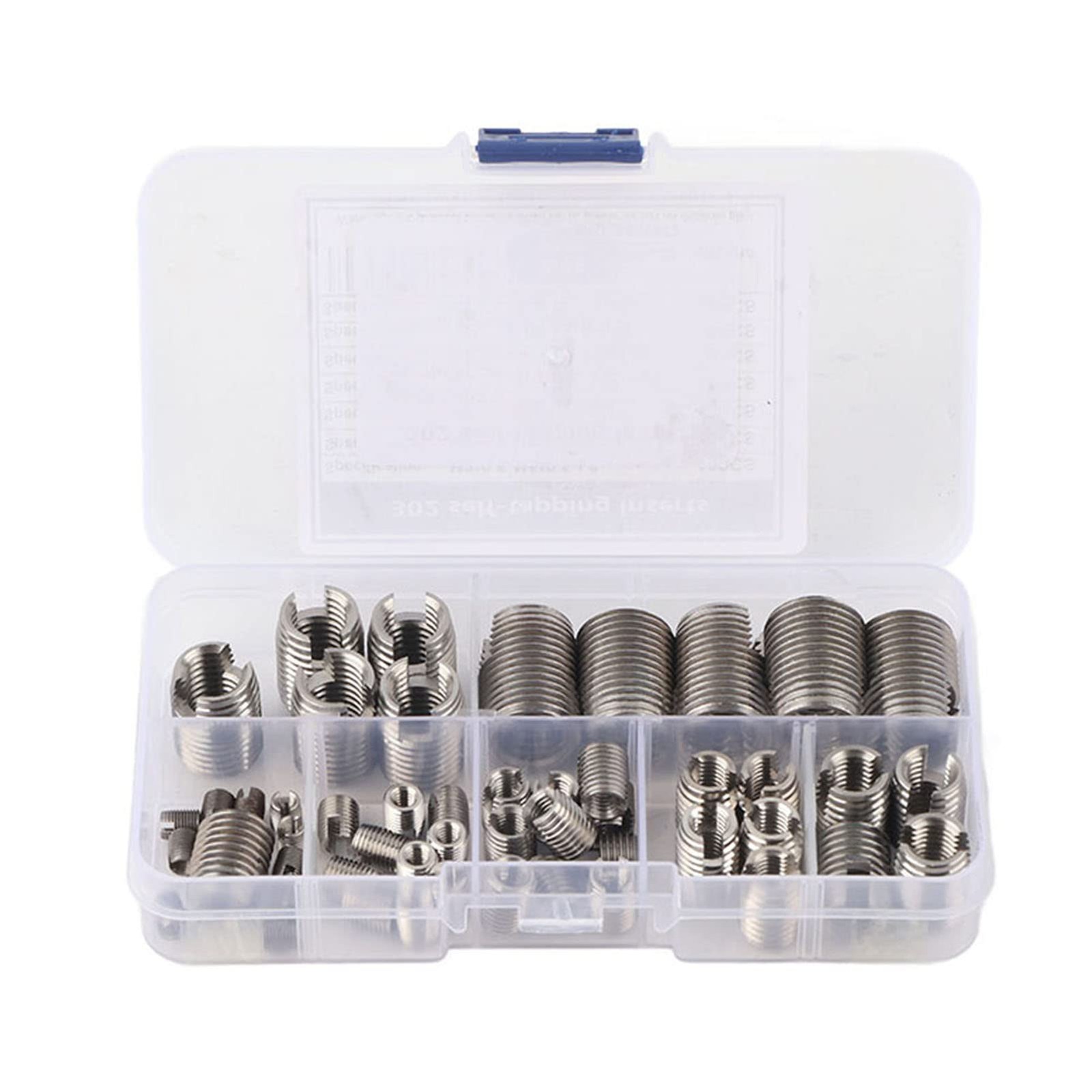 50 PCS Inner Thread Self Tapping Inserts Set Stainless Steel Repair Tool Kit