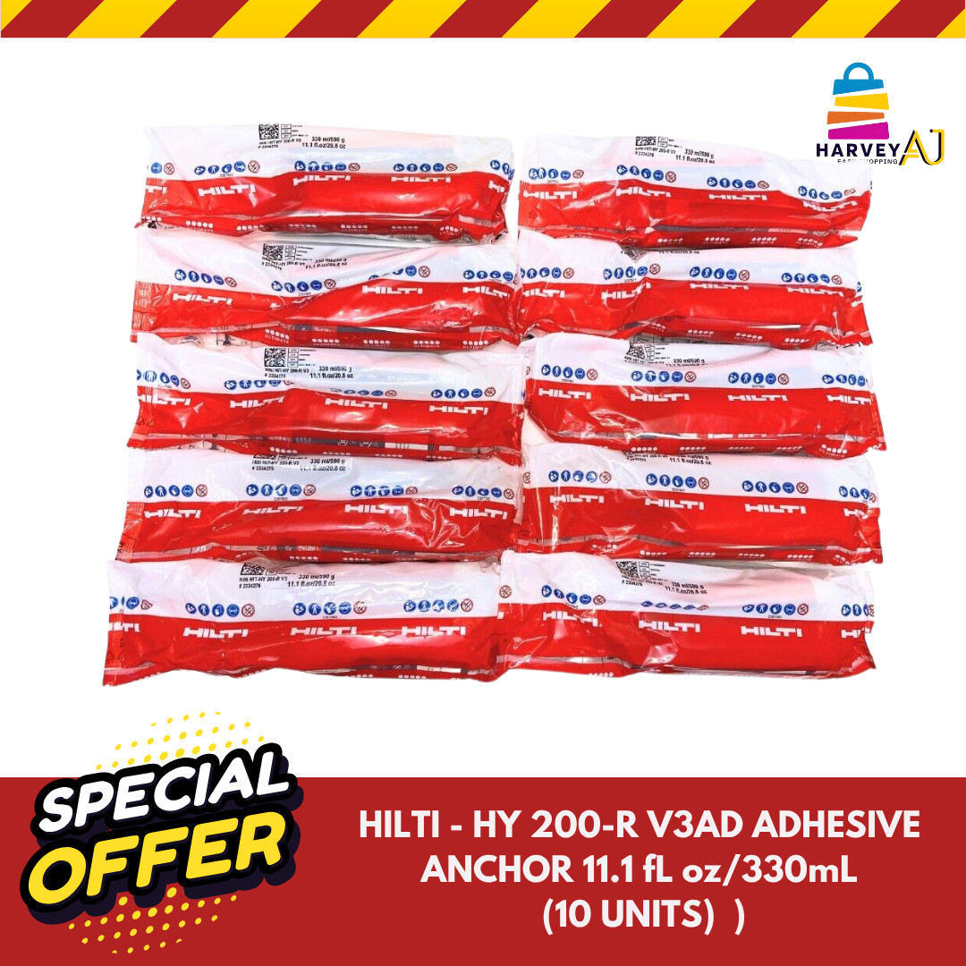 HILTI (10 Und) HY 200-R V3 ADHESIVE ANCHOR 11.1 fl oz/330 ml EXP. Feb /2027