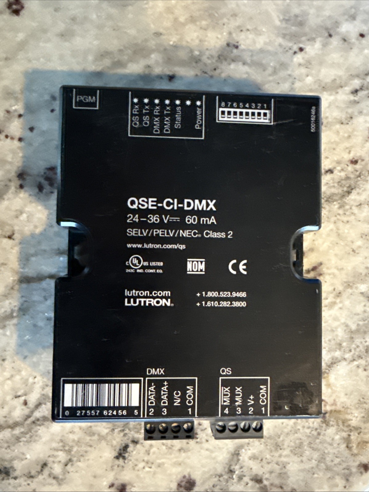 LUTRON QSE-CI-DMX Control Interface Homeworks QS Systems