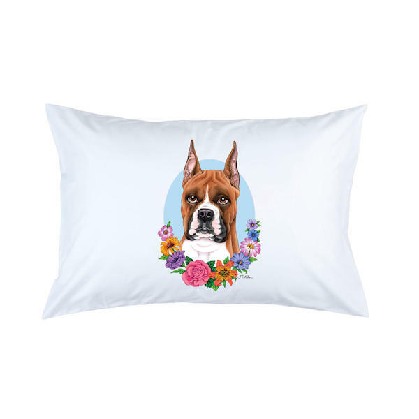 Boxer Fawn Cropped Micro Fiber Pillowcase