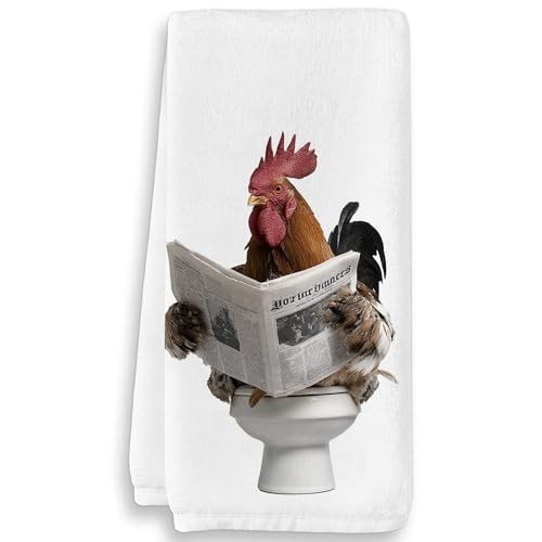 Chicken Gift Hand Towels for Bathroom, Chicken Lover Mom Lady Gifts, Farmhouse