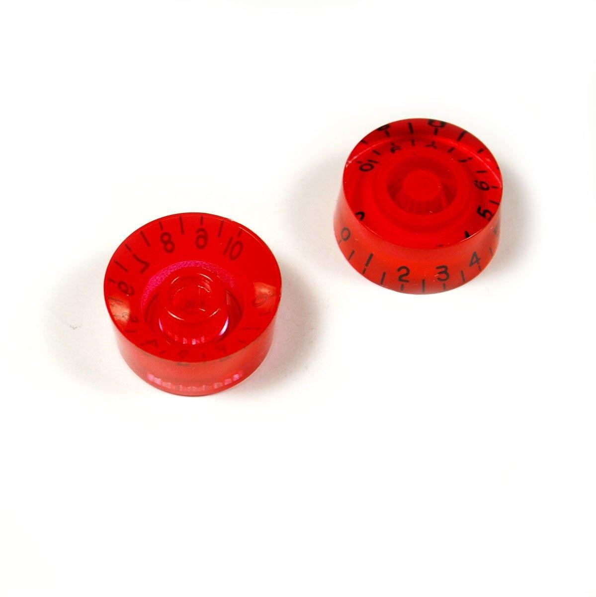 A Set of 4 Guitar Speed Knobs Fits Les Paul,Red