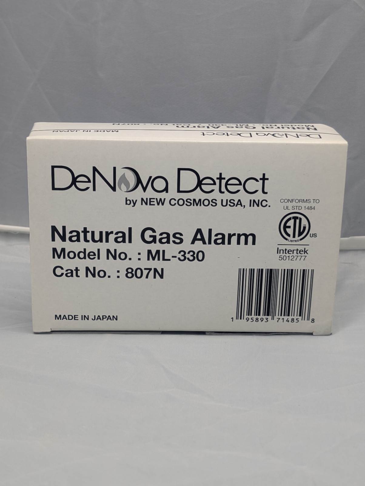 DeNova Detect Natural Gas Alarm Model No. ML-330 Made In Japan NEW