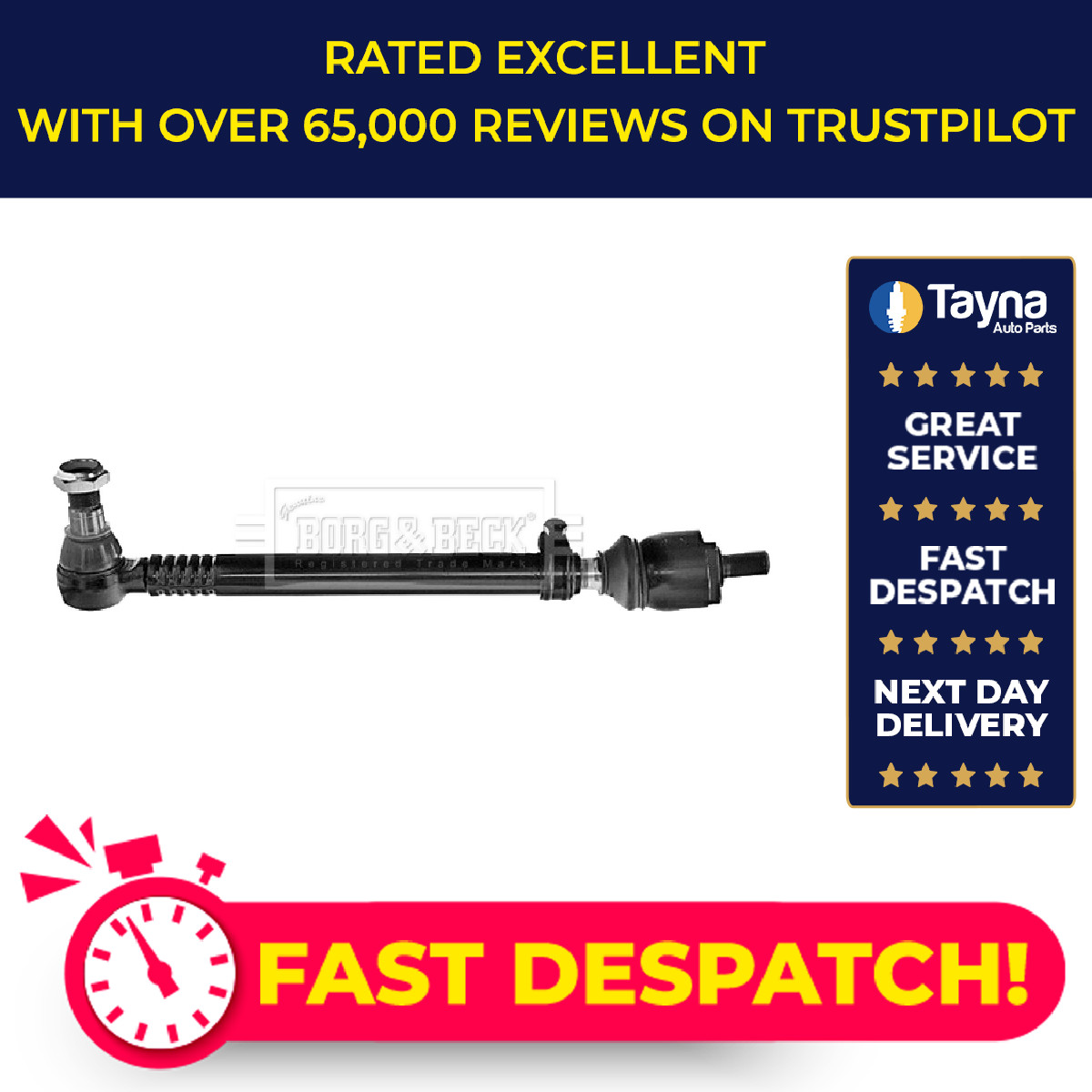 CV Steering Rod Assembly BTR32782 Borg & Beck 9574600205 9574601005 Quality New