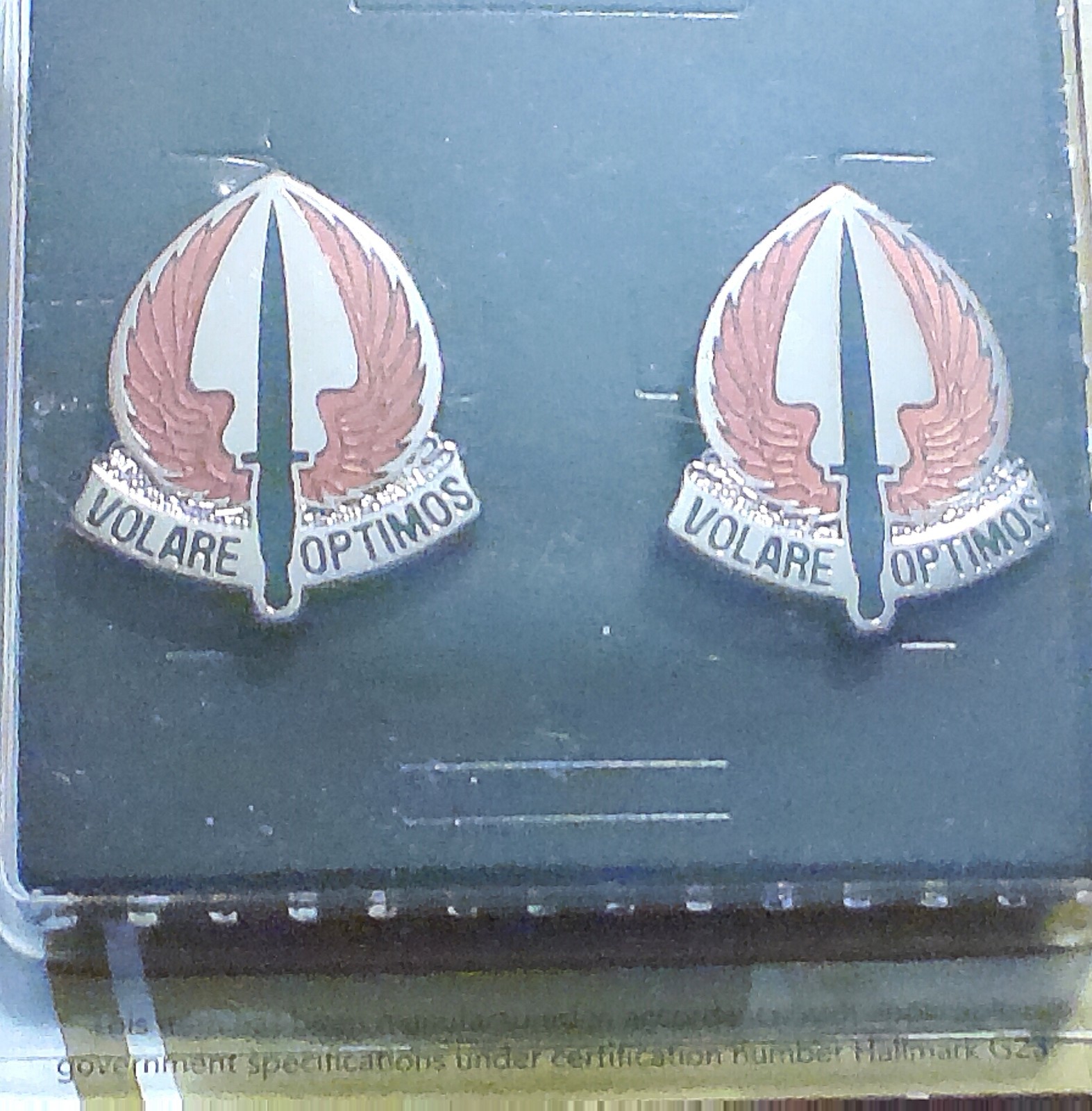 US ARMY SPECIAL OPERATIONS AVIATION COMMAND CREST DI DUI NIP PAIR