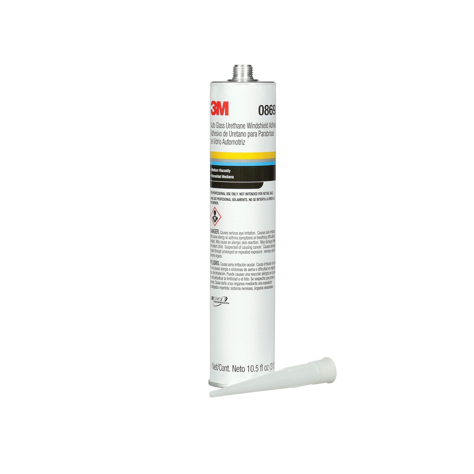 3M Auto Glass Urethane Windshield Adhesive, 08693, Medium 10.5 FL OZ, Black