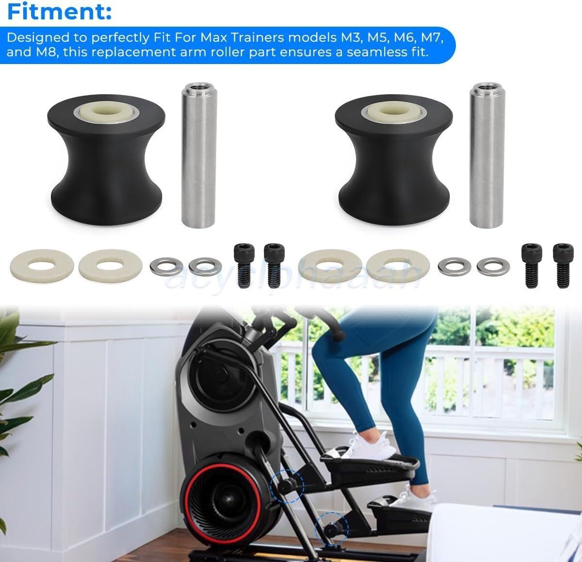 2 x Arm Roller Wheel Kit 8004550 For Bowflex Max Trainer M3 M5 M6 M7 M8 Smooth