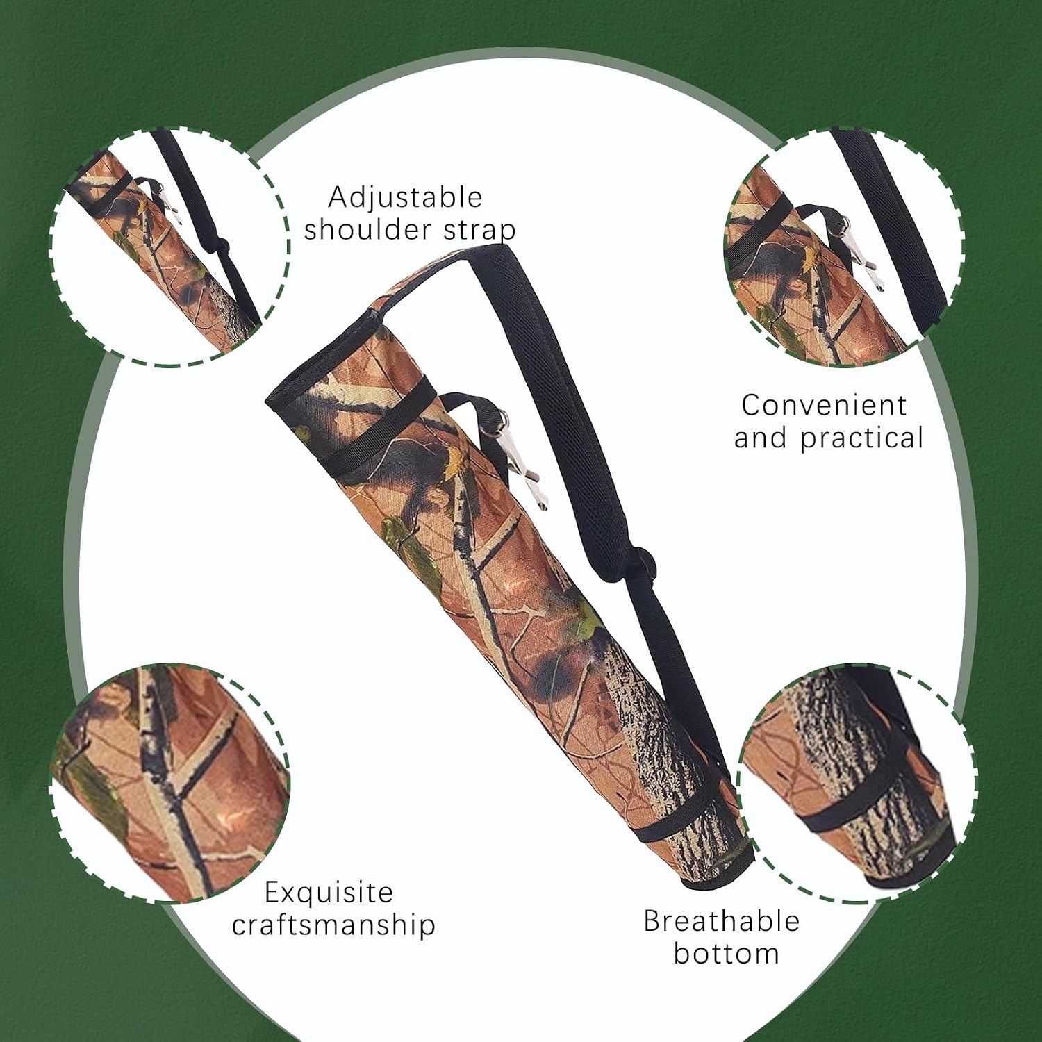 Archery Quiver Back and Hip Quivers Adjustable Arrow Backpack Bag Holder Side...