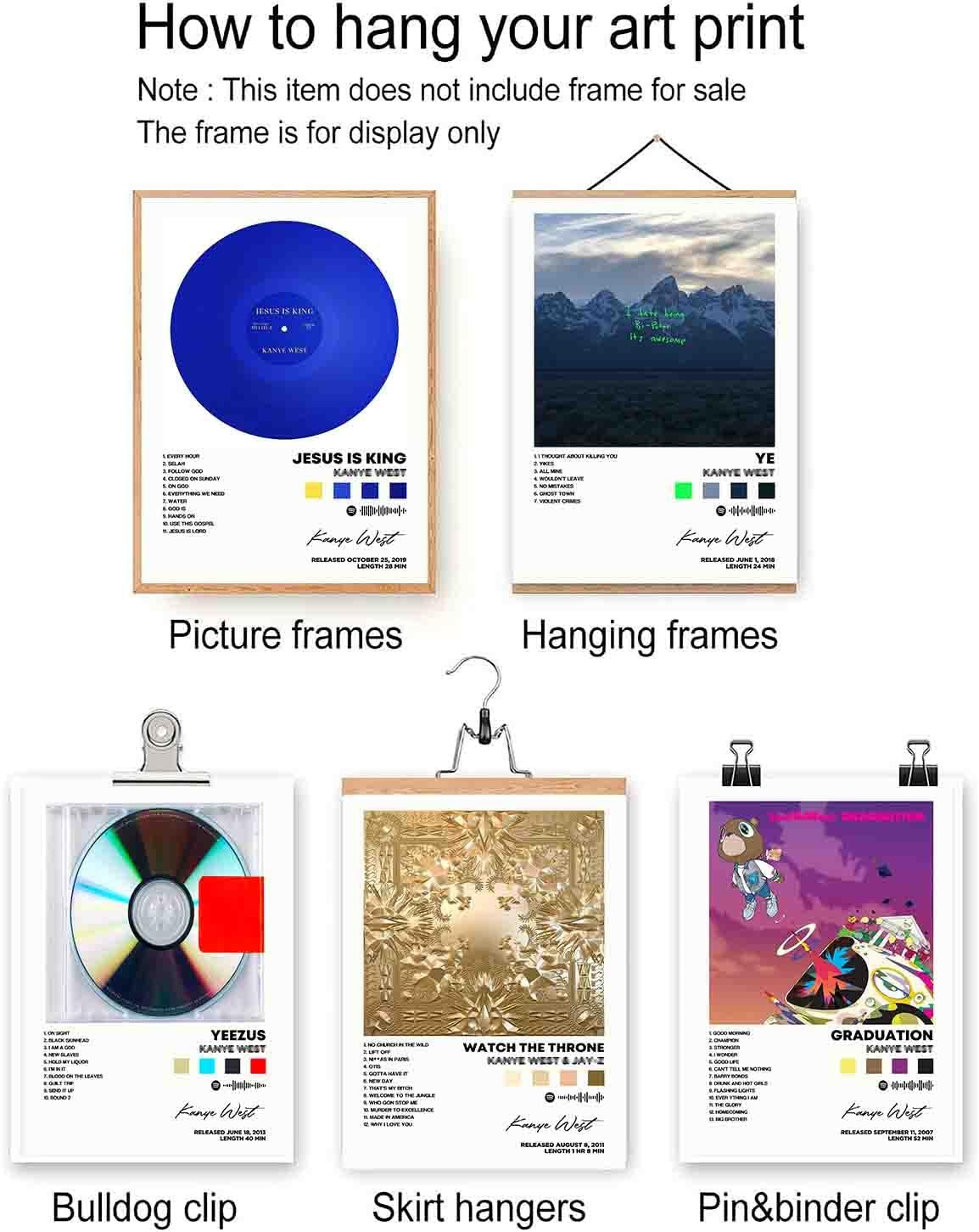 Kanye Poster West Album Cover Signed Limited Print 8x10 inch,
