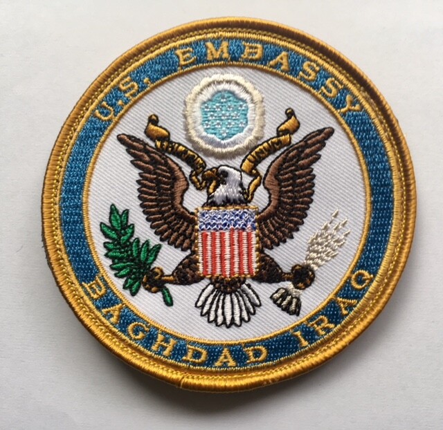 BAGHDAD IRAQ GREEN ZONE CLUB MED US EMBASSY BAGHDAD USMC DSS velkrö INSIGNIA
