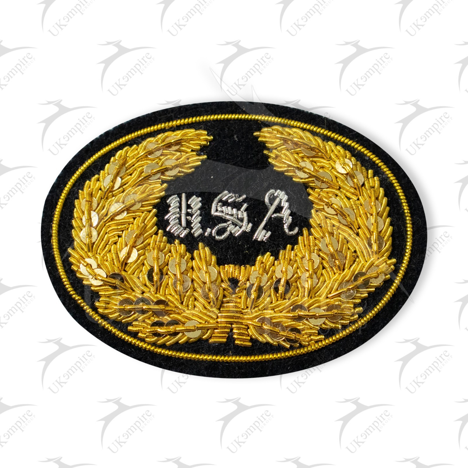 Civil War USA Officers Hat Insignia Badge (Large) Gold Bullion Wire