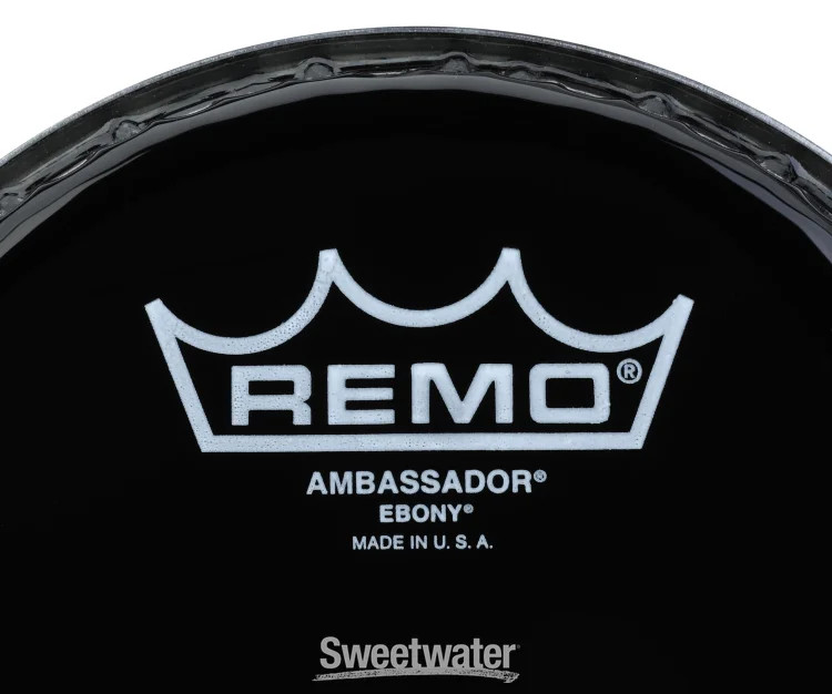 Remo Ambassador Ebony Drumhead - 6 inch